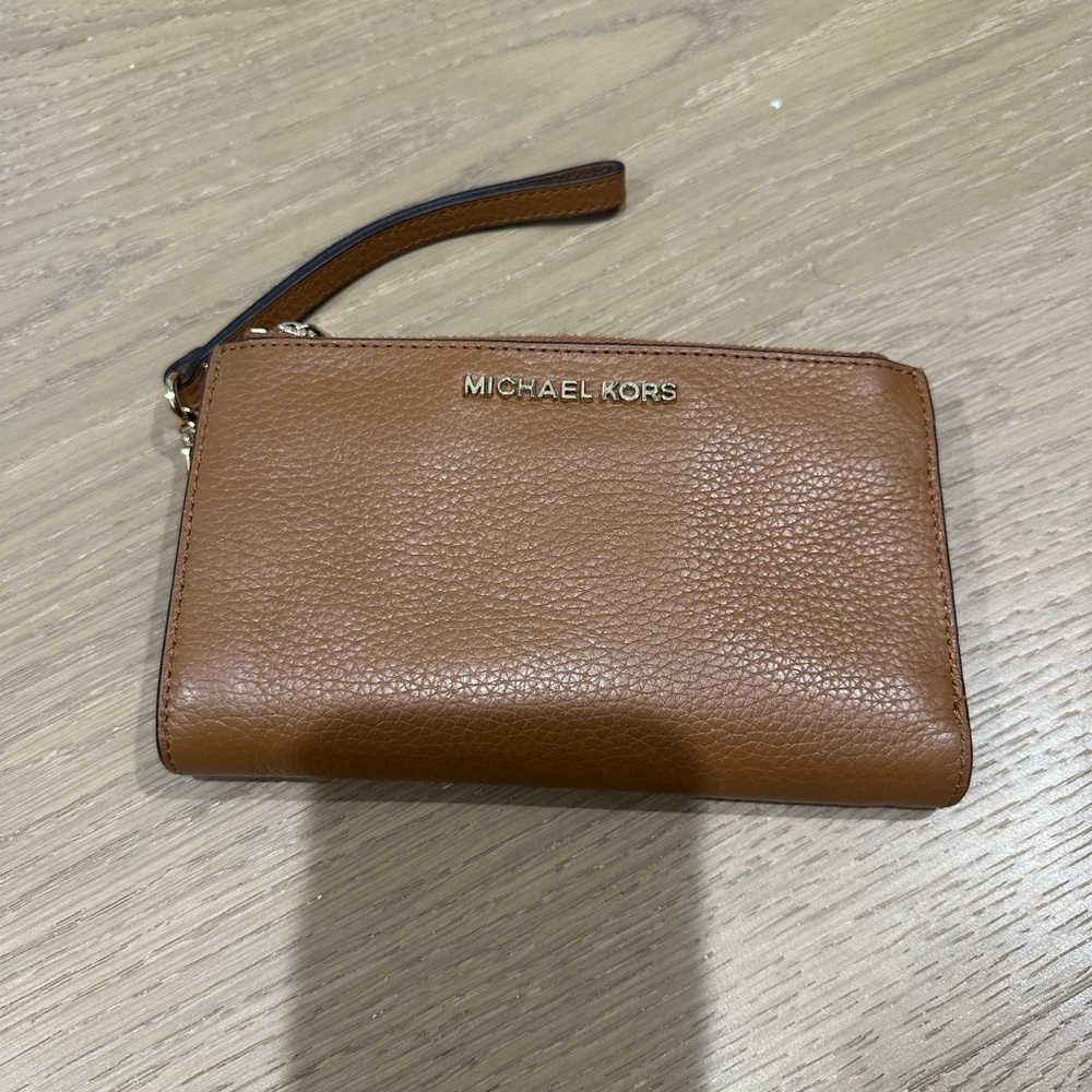 Michael Kors Brown Pebbled Leather Wallet